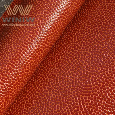 Fornecedor de materiais de couro sintético couro PU de basquete de microfibra por atacado personalizado